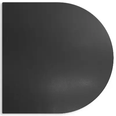 Plaque de sol en acier pour barbecue forme semi-ovale 100x100 cm