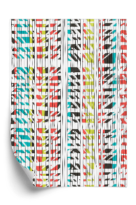 Papier peint Motif abstrait rétro à rayures