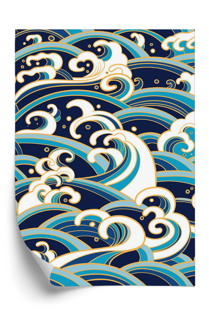 Papier peint Motif de vagues d'eau