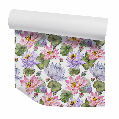 Papier peint Croquis de beaux lys colorés