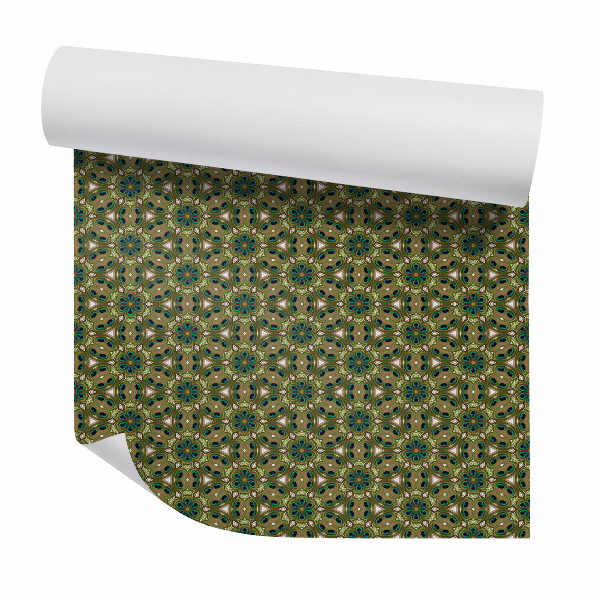 Papier peint Motif décoratif abstrait vert