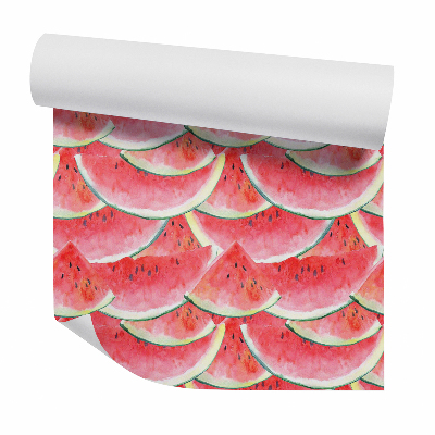 Papier peint Morceaux de pastèque à l'aquarelle