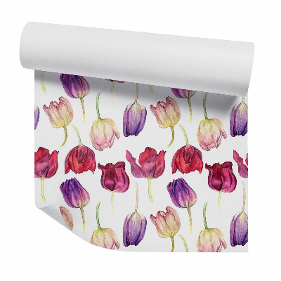 Papier peint Tulipes décoratives colorées