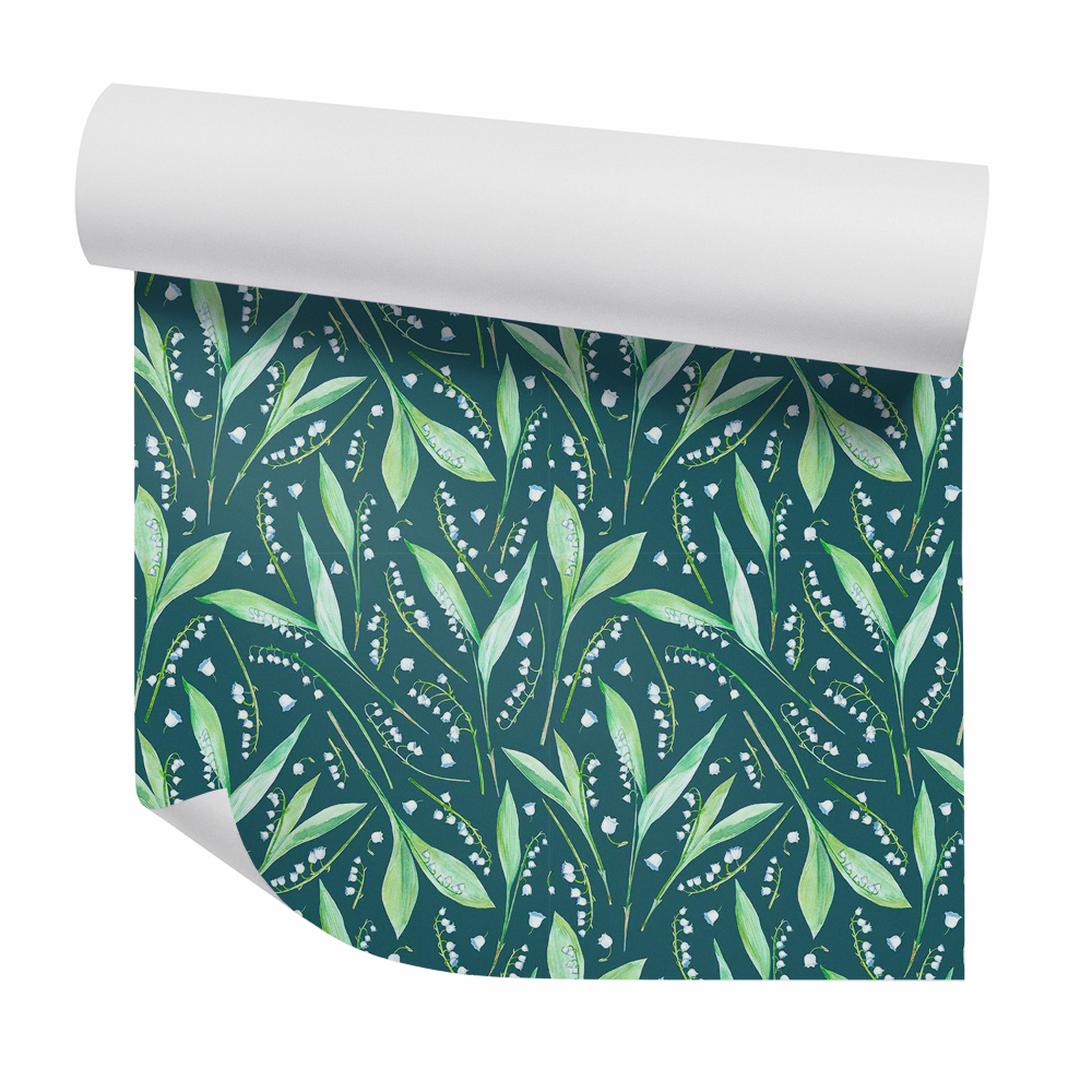 Papier peint Feuilles vertes abstraites