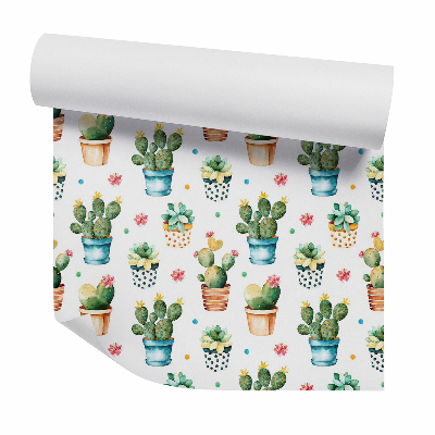 Papier peint Cactus dans des pots décoratifs