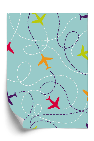 Papier peint Motif solide d'avions