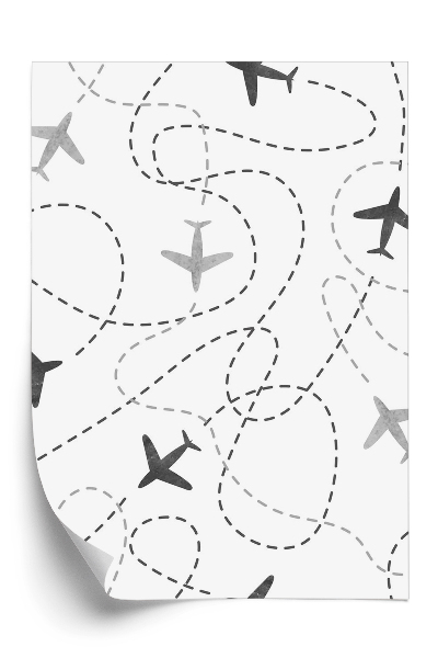 Papier peint Motif uni d'avions