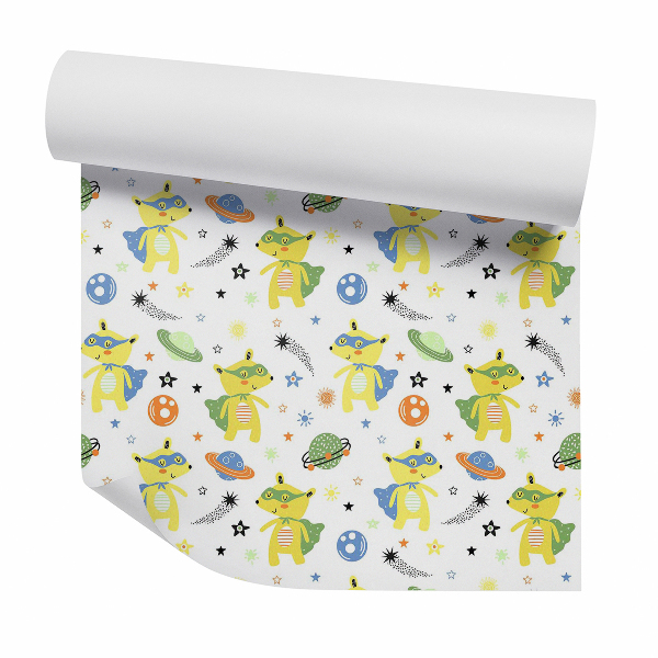 Papier peint Super renard motifs galactiques