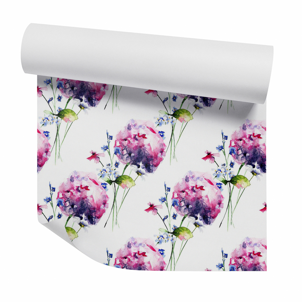 Papier peint Abstraction florale à l'aquarelle