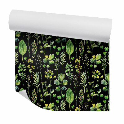 Papier peint Herbes vertes abstraites