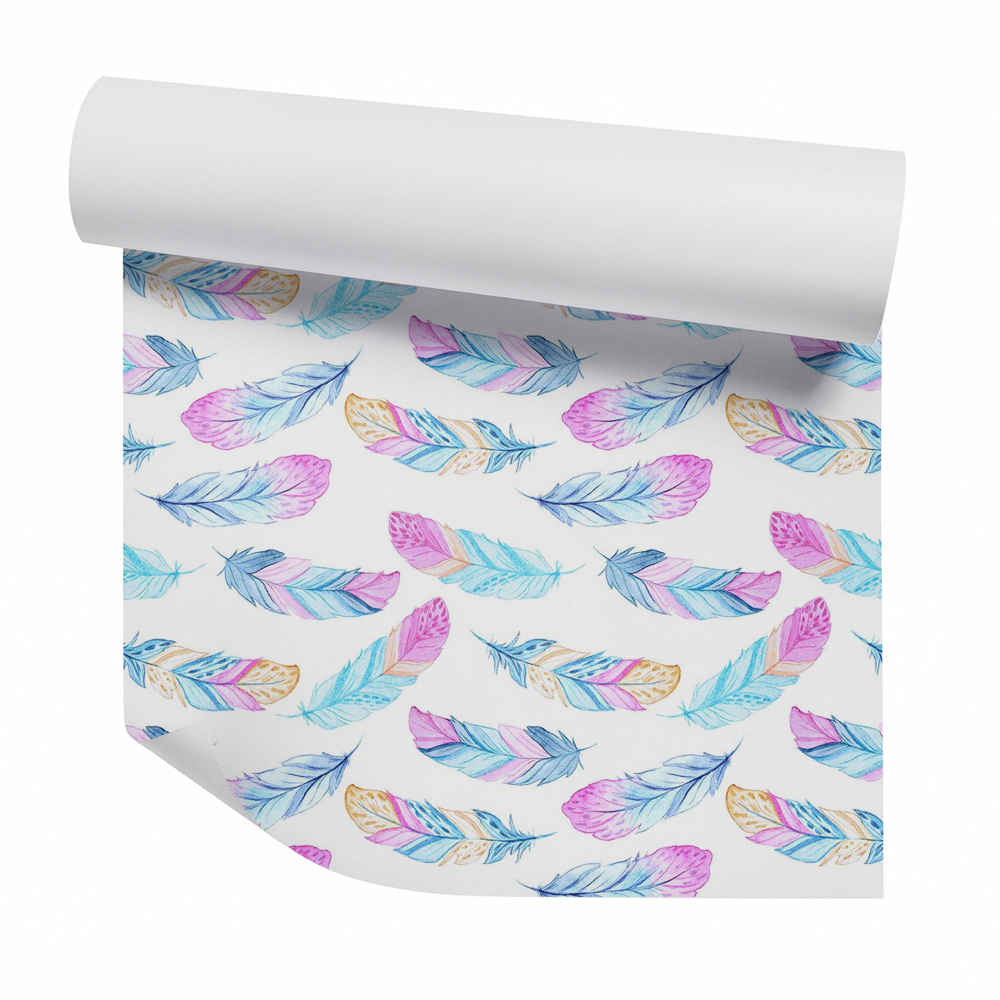 Papier peint Plumes d'oiseaux dessinées au pastel