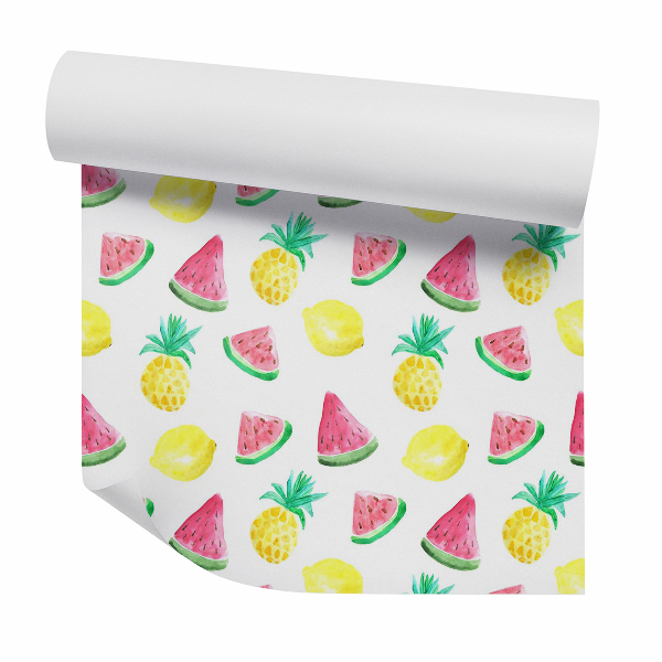 Papier peint Ananas et morceaux de pastèque