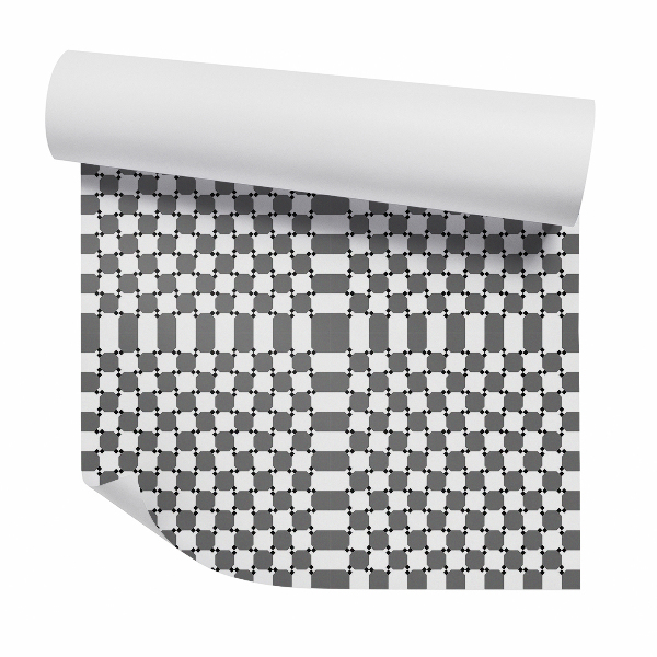 Papier peint Grille abstraite grise et blanche