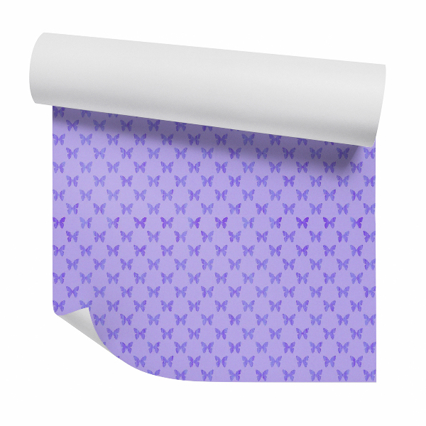 Papier peint Papillons violets motif décoratif