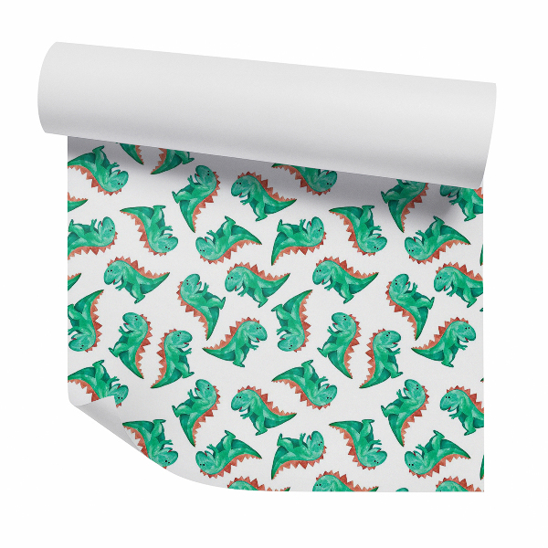 Papier peint Joyeux dinosaures verts