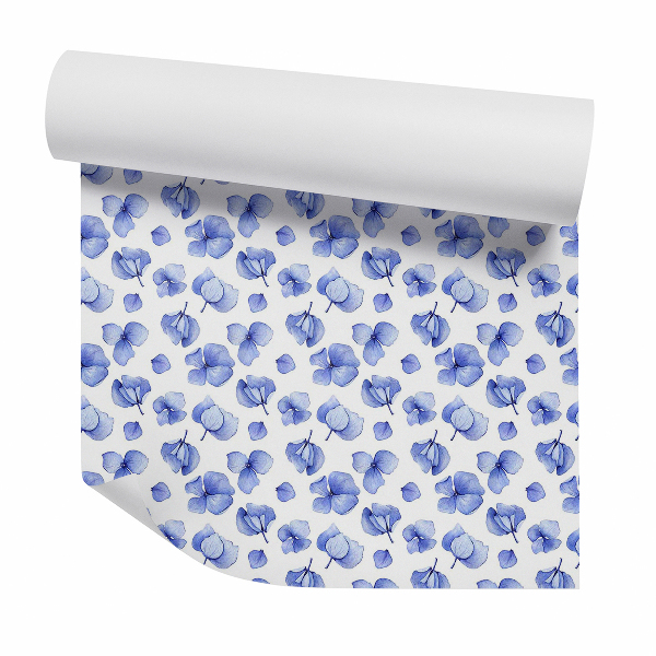 Papier peint Fleurs d'hortensia bleues