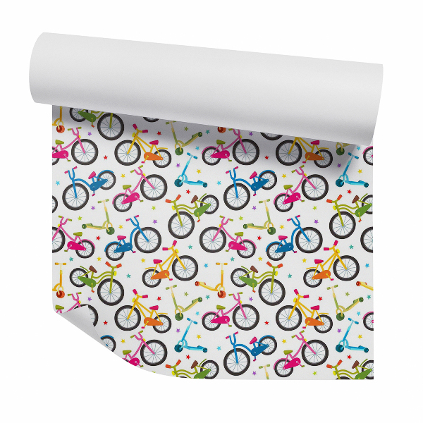 Papier peint Bicyclettes jouets colorés pour enfants