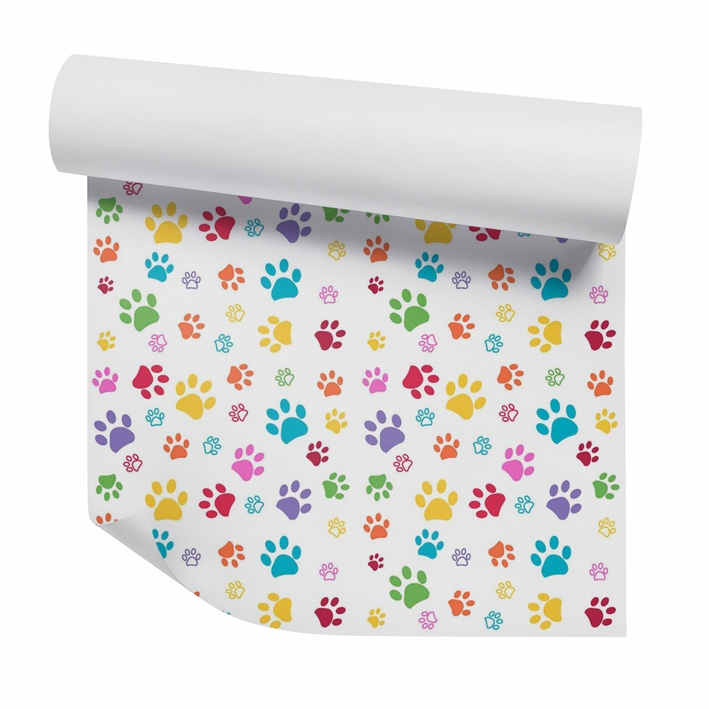 Papier peint Pattes de chien colorées abstrait