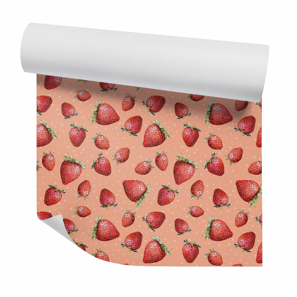 Papier peint Fraises rouges juteuses