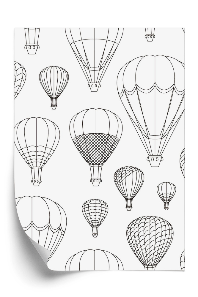 Papier peint Ensemble de ballons aériens