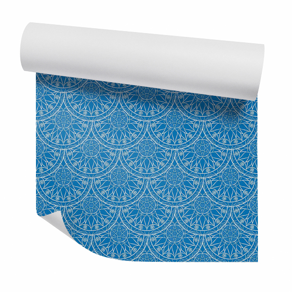 Papier peint Motif décoratif de mandala bleu