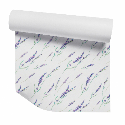 Papier peint Branches de fleurs de lavande