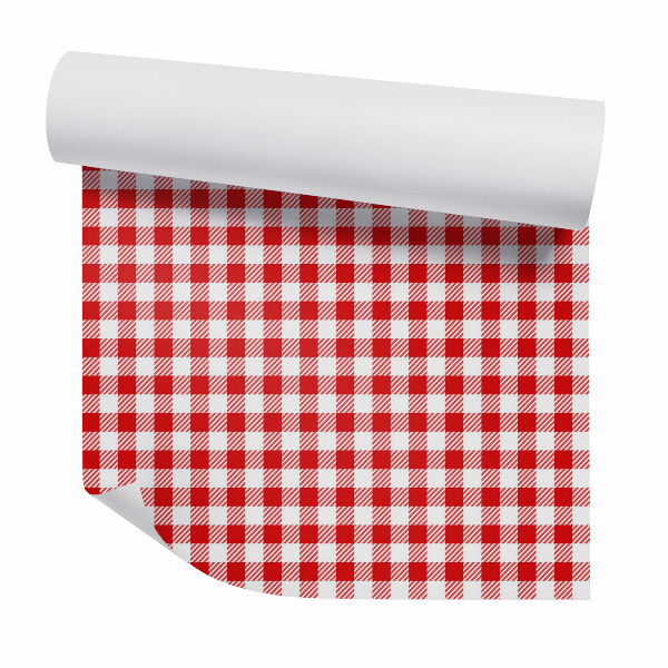 Papier peint Chèque pique-nique rouge et blanc