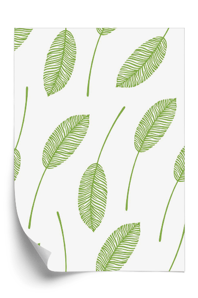 Papier peint Motif de feuilles exotiques