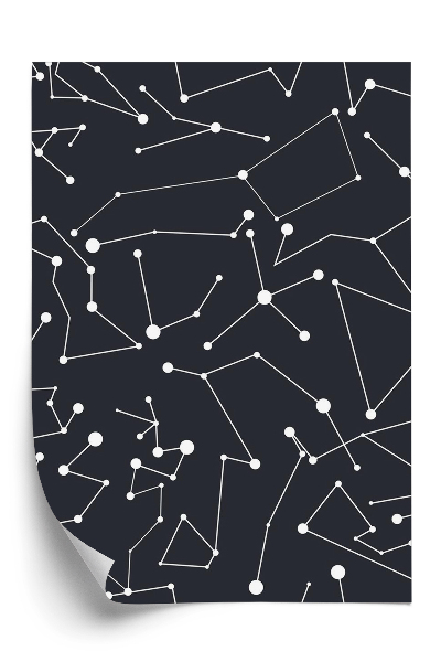 Papier peint Constellations sur fond noir