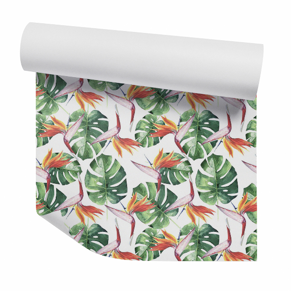 Papier peint Monstera parmi les feuilles