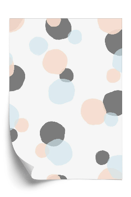 Papier peint Motif de points pastel