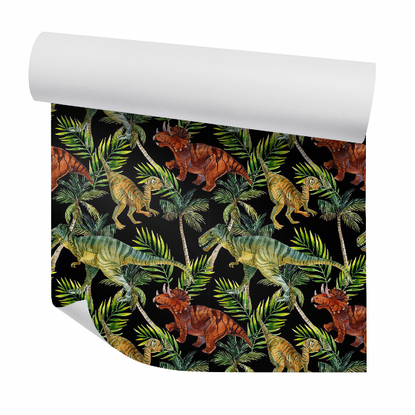 Papier peint Dinosaures dans la jungle