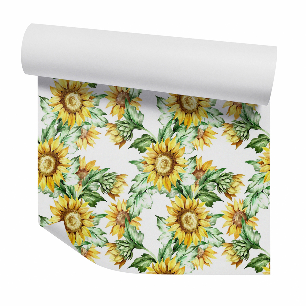 Papier peint Illustration de magnifiques tournesols