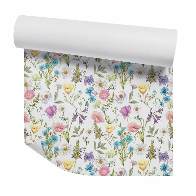 Papier peint Fleurs des champs décoratives