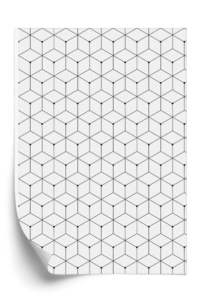 Papier peint Motif géométrique tendance de forme hexagonale