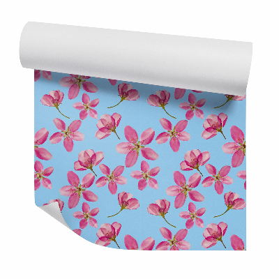 Papier peint Fleurs roses tombantes