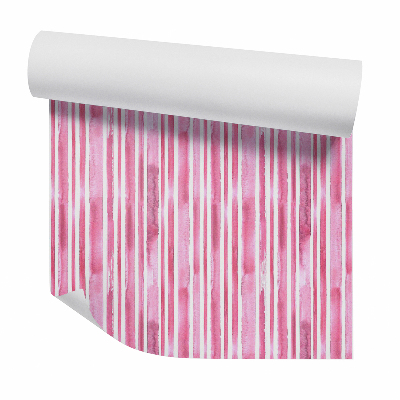 Papier peint Rayures verticales roses
