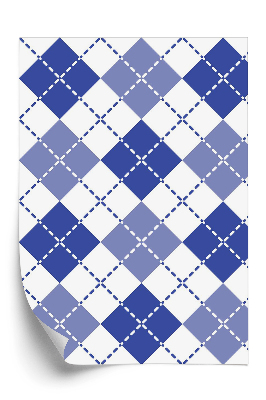 Papier peint Chèque bleu