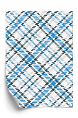 Papier peint Carreaux bleus et blancs