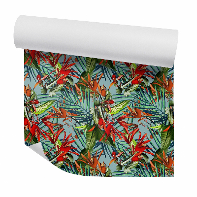 Papier peint Fleurs colorées abstraites tropicales