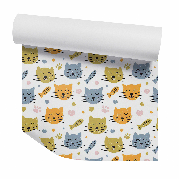 Papier peint Chats et poissons