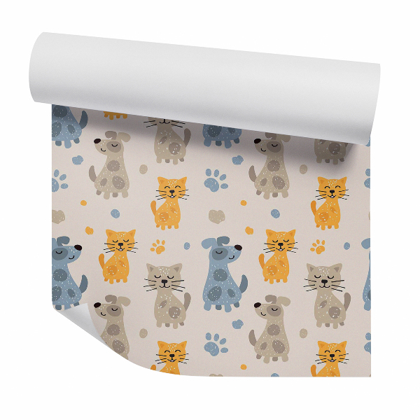 Papier peint Chiens et chats heureux