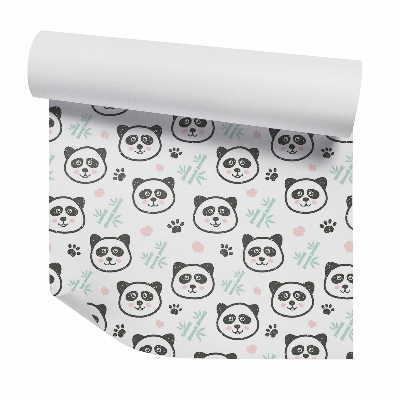 Papier peint Panda souriant en bambou