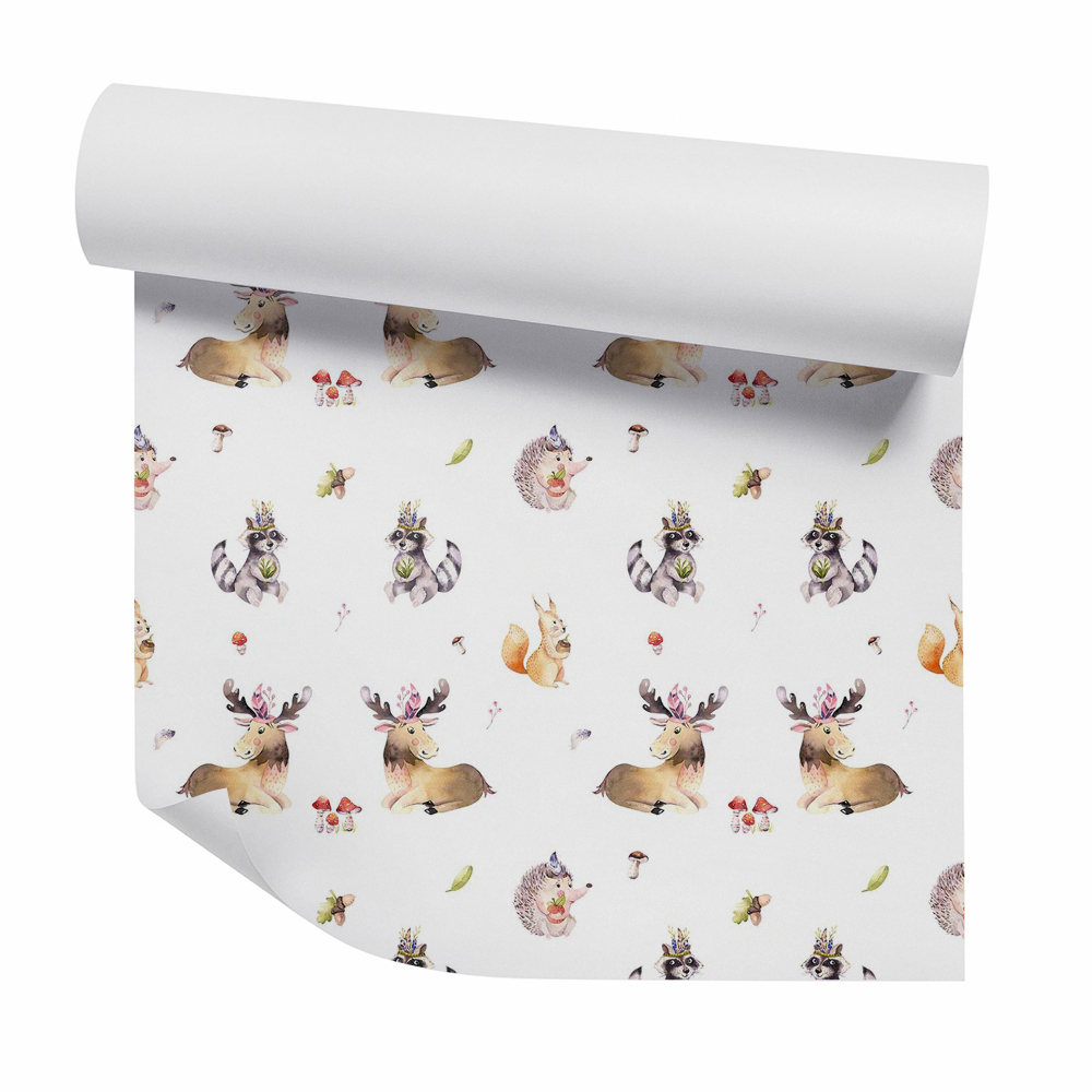 Papier peint Illustration d'animaux de la forêt