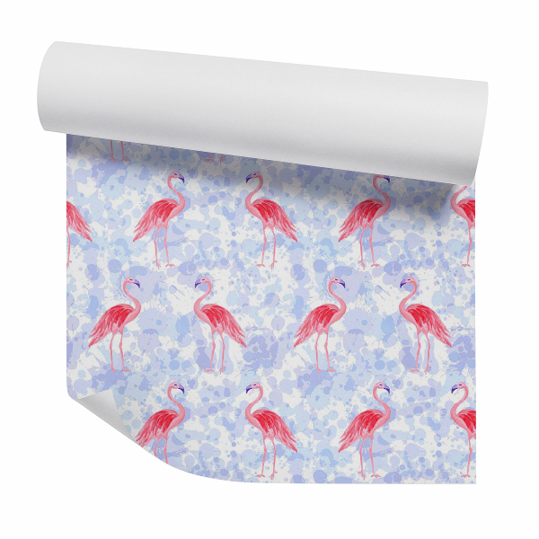 Papier peint Fier flamant rose pastel