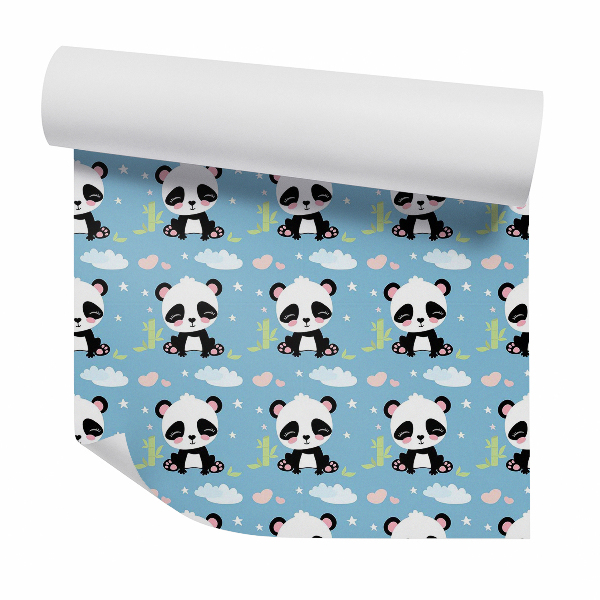 Papier peint Jeune panda en bambou