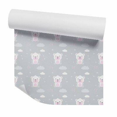 Papier peint Petits oursons et nuages