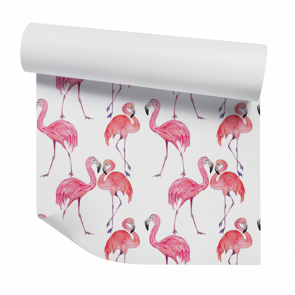 Papier peint Flamants roses par paires