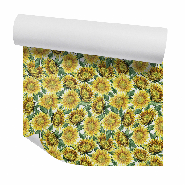 Papier peint Tournesols abstraits aux couleurs vives