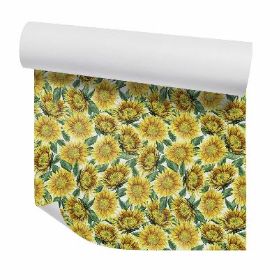 Papier peint Tournesols abstraits aux couleurs vives